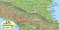 Pysical Map Emilia Romagna - Mapsof.Net Map