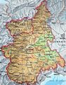 Pysical Map Piedmont - Mapsof.net