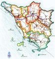 Pysical Map Tuscany - Mapsof.net