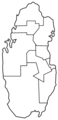Qatar Governorates Blank - Mapsof.Net Map