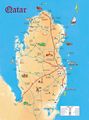 Qatar Tourist Map - Mapsof.Net Map