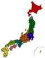 Regionen Japans - Mapsof.Net Map