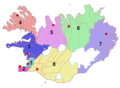 Regions of Iceland - Mapsof.Net Map