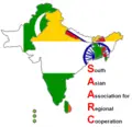 Saarc - Mapsof.Net Map
