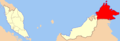 Sabah State Locator - Mapsof.Net Map