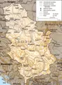 Serbia Relief Map - Mapsof.Net Map
