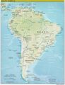 South America Continent Physical Map - Mapsof.Net Map