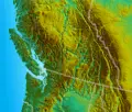 South Bc Nw Usa Relief - Mapsof.Net Map