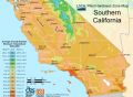 South California Plant Hardiness Zone Map - Mapsof.Net Map