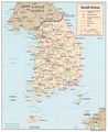 South Korea Political Map - Mapsof.Net Map