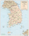 South Korea Pollitical - Mapsof.Net Map