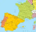 Spain And France - Mapsof.Net Map