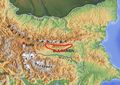 Sredna Gora Balkan Topo De - Mapsof.Net Map