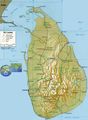 Sri Lanka Relief Map - Mapsof.Net Map