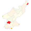 Subdivisions of North Korea (clear) - Mapsof.Net Map