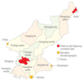 Subdivisions of North Korea (german) - Mapsof.Net Map