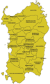 Subregions Map of Sardinia - Mapsof.Net Map