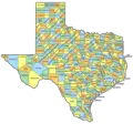 Texas Counties Map 2 - Mapsof.Net Map