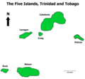 The Five Islands, Trinidad And Tobago - Mapsof.Net Map