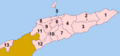 Timor Leste Districts Numbered - Mapsof.Net Map