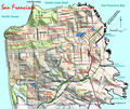 Topographic Map of San Francisco - Mapsof.Net Map