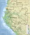 Topographic Map of Gabon Fr - Mapsof.Net Map