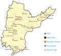 Tourist Map of Andhra Pradesh - Mapsof.Net Map