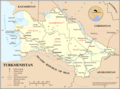 Un Turkmenistan - Mapsof.Net Map