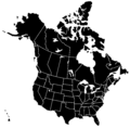 Usa Canada Silhouette Transbg - Mapsof.Net Map