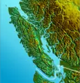 Vancouver Island Relief - Mapsof.Net Map
