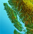 Vancouver Island Relief Northshoremtns - Mapsof.Net Map