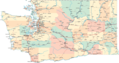 Washington Road Map - Mapsof.Net Map