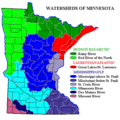 Watersheds of Minnesota - Mapsof.Net Map