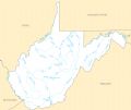 West Virginia Rivers And Lakes - Mapsof.Net Map
