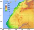 Western Sahara Topography - Mapsof.net