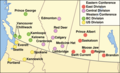 Whl Team Locations - Mapsof.Net Map