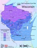 Wisconsin Plant Hardiness Zone Map - Mapsof.net