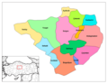 Yozgat Districts - Mapsof.Net Map