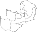 Zambia Provinces Blank - Mapsof.Net Map