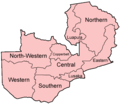 Zambia Provinces Named - Mapsof.Net Map