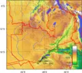 Zambia Topography - Mapsof.Net Map