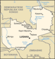 Zambiekaart - Mapsof.Net Map