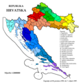 Zupanije Republike Hrvatske Od 1992 12 30 Do 1997 02 07 - Mapsof.Net Map