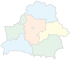 Belarus Provinces Blank Color