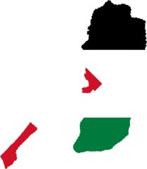 Palestine Flag Map