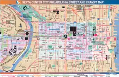Philadelphia Downtown Transport Map