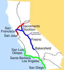 Amtrak California Simplified Map