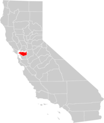 California County Map (contra Costa County Highlighted)