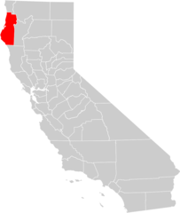 California County Map (humboldt County Highlighted)