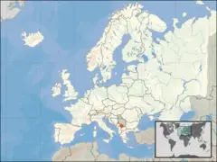 Europe Location Kosovo
